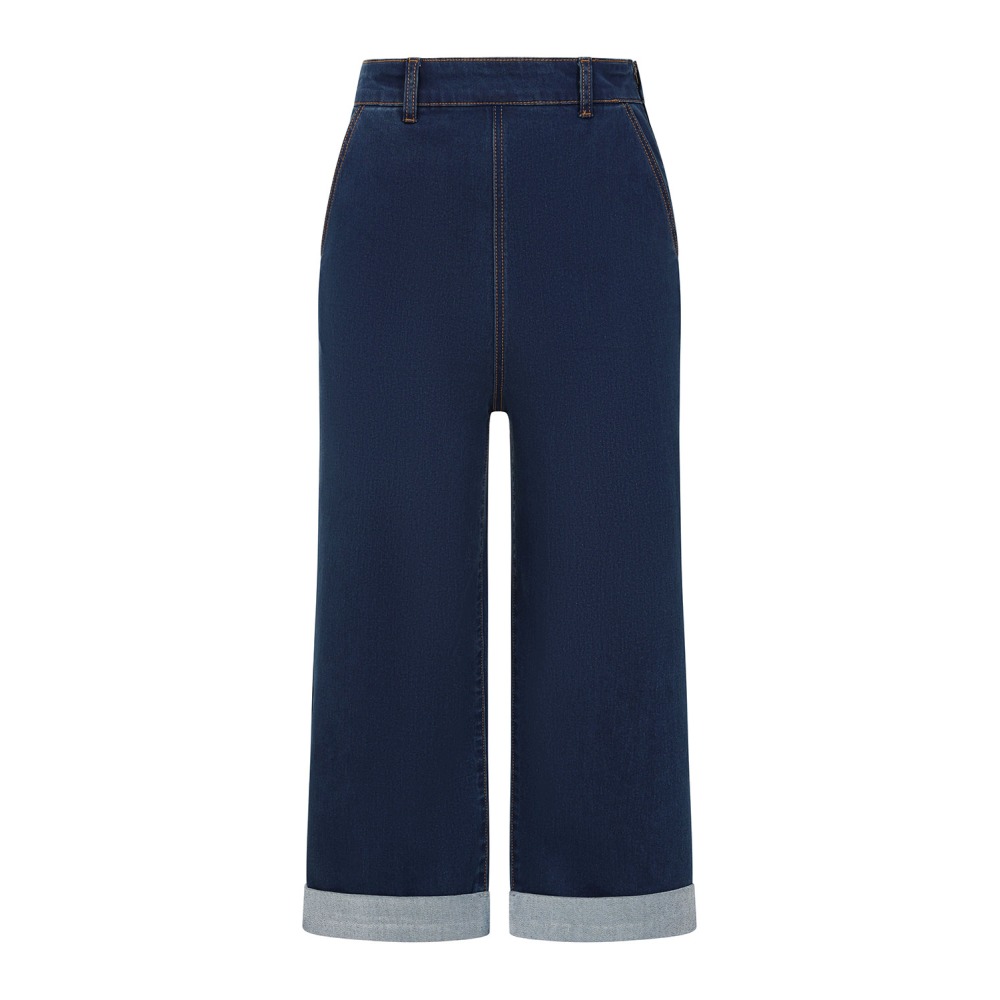 Banned - Mandy Love Denim Capri broek - Blauw